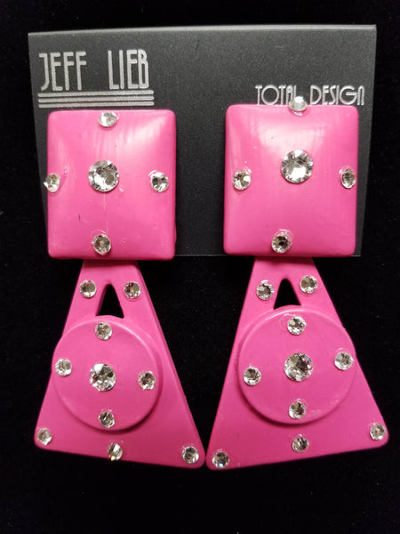 Jeff Lieb Pink Multi-Shaped Clip-On Earrings (6914830008371)