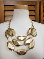 Multi-Strand Worn Gold Necklace Set (6930142396467)