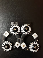 Jeff Lieb Extra Large Bold Black and White Clip-On Earrings (6930051399731)