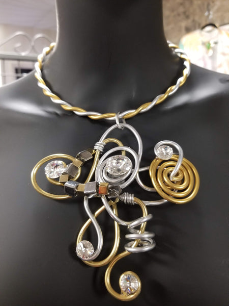 Jeff Lieb Silver and Gold Necklace Set (6936192057395)