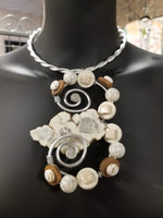 Jeff Lieb Wood and Stone Beaded Necklace Set (6936188026931)