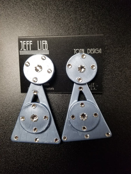 Jeff Lieb Ice Blue Clip-On Earrings (6936192319539)
