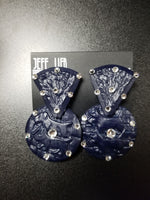 Jeff Lieb Navy Blue Clip-On Earrings (6936192385075)