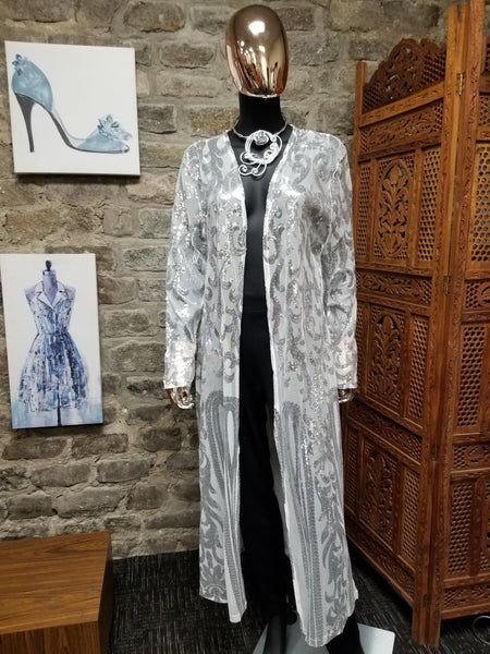 White and Silver Sequin Duster (6946743386163)