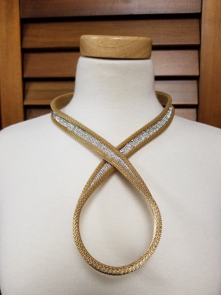 Rhinestone Embellished Infinity Necklace (6977050443827)