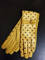 Mustard and Black Polka Dot Glove (7012771364915)