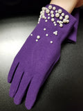 Purple Gloves with Pearl Trim (7014724206643)