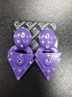 Jeff Lieb Purple Abstract Clip-On Earrings (7045731614771)