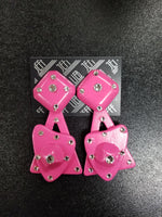 Jeff Lieb Pink Geometric Clip-On Earrings (7045737873459)