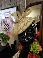 Gold and Pearl Jewel Headband Fascinator (7054518583347)