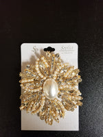 Pearl and Rhinestone Brooch (7166869438515)