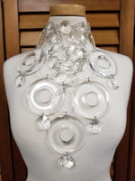 Lucite Hoop Cluster Bib Statement Necklace Set (7404512346163)