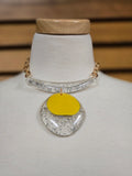 Chunky Abstract Acrylic Statement Necklace Set (7558041862195)