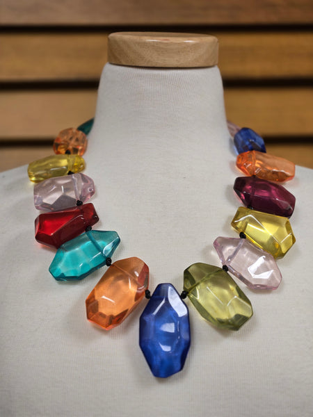 Acrylic Rock Beaded Necklace Set (7558102908979)