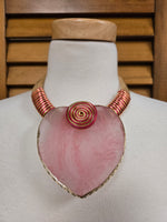 Marbled Resin and Wire Statement Necklace Set (7660474662963)