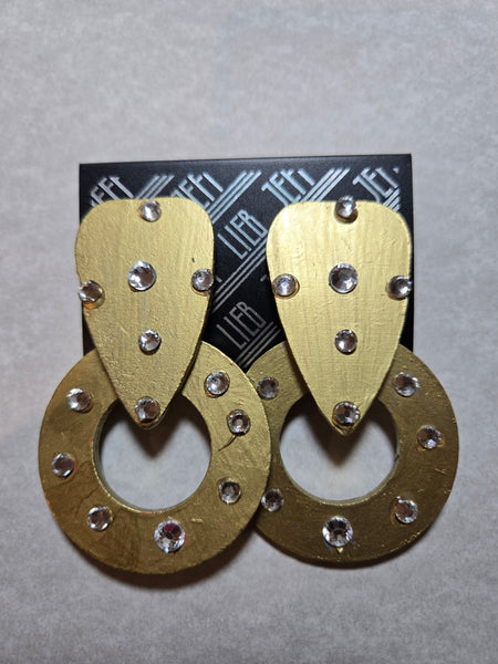 Jeeff Lieb Gilded Echo Clip-On Earrings (7666991857715)