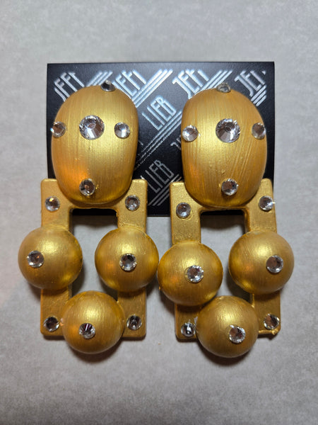 Jeff Lieb Gem Lock Clip-OnEarrings (7666991988787)