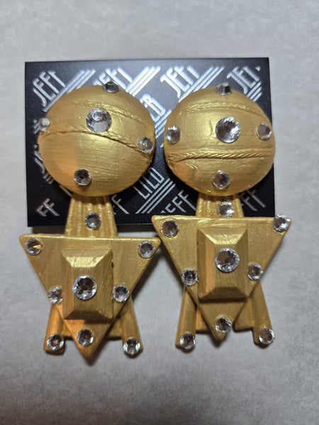 Jeff Lieb Celestial Clash Clip-On Earrings (7666992185395)