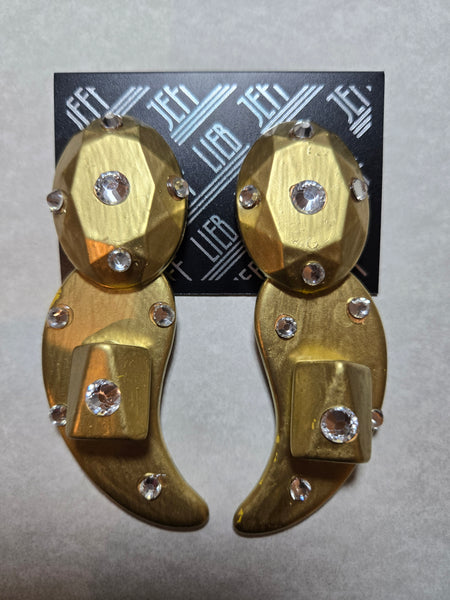 Jeff Lieb Voltage Clip-On Earrings (7666993070131)