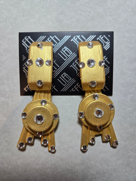 Jeff Lieb Celestial Gear Clip-On Earrings (7667462307891)