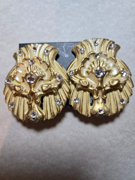Jeff Lieb Baroque Bloom Clip-On Earrings (7666993463347)