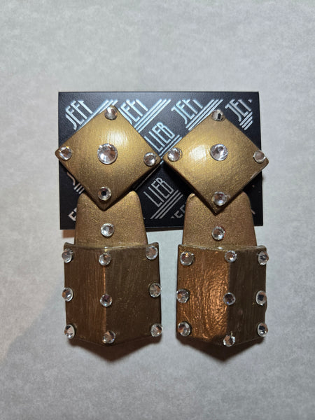 Jeff Lieb Deco Dazzle Clip-On Earrings (7667469844531)