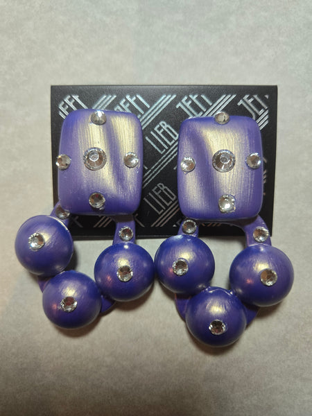 Jeff Lieb Velvet Voltage Clip-On Earrings (7667470663731)