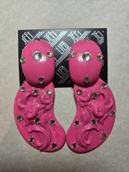 Jeff Lieb Pink Reverie Clip-On Earrings (7667482853427)