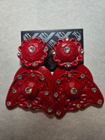 Jeff Lieb Crimson Dynasty Clip-On Earrings (7667983253555)