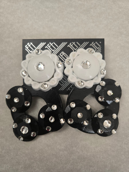 Jeff Lieb Noir Boom Clip-On Earrings (7667983351859)