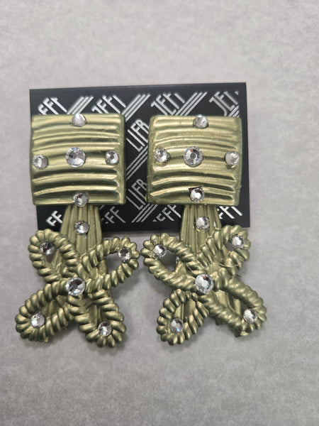 Jeff Lieb Luna Verde Clip-On Earrings (7667985612851)