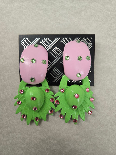 Jeff Lieb Flora Fantasma Clip-On Earrings (7669450506291)