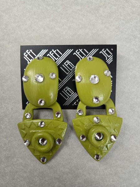 Jeff Lieb Celestial Moss Clip-On Earrings (7669451227187)