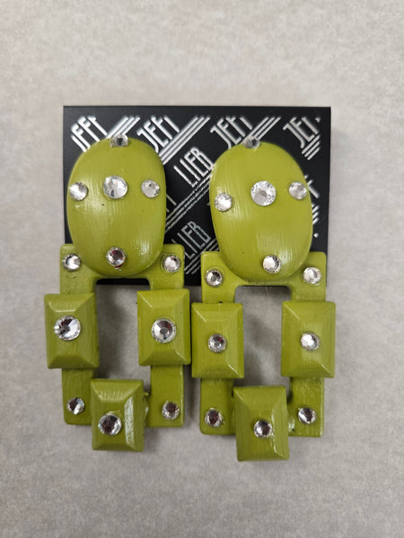 Jeff Lieb Mod Mosaic Clip-On Earrings (7669451456563)
