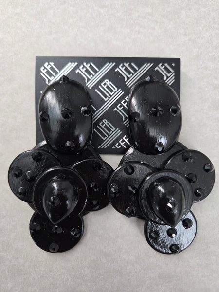 Jeff Lieb Obsidian Prism Clip-On Earrings (7669470265395)