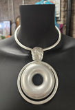 Orbit of Steel Statement Necklace