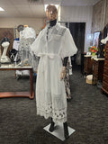 Rhinestone Embellished Luxe Floral Puff Sleeve Maxi Dress