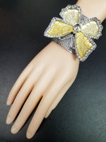 Yellow Butterfly Cuff Bracelet (6661075370035)
