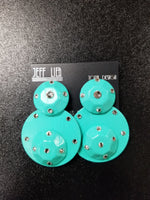 Jeff Lieb Round Mint Green Faceted Clip-On Earrings (6819471294515)