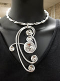 Jeff Lieb Silver and Crystal Necklace Set (6818766225459)