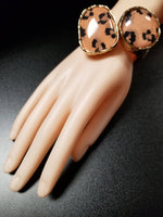 Leopard Double Stone Hinged Bracelet (6839214473267)