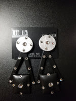Jeff Lieb Black and Silver Clip-On Earrings (6867250806835)