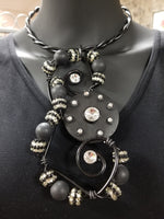 Jeff Lieb Black and Silver Necklace Set (6867252412467)