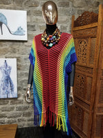 Multi-Colored Mesh Poncho (6897926504499)