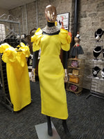 Yellow Flower Petal Dress (6912186122291)