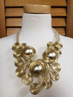 Triple Pearl Wire and Coil Necklace Set (6912182255667)