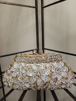 Gold Stone Embellished Floral Evening Bag (6913038417971)